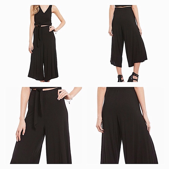 Lightly Ribbed GB Culotte Pants - Picture 14 of 16